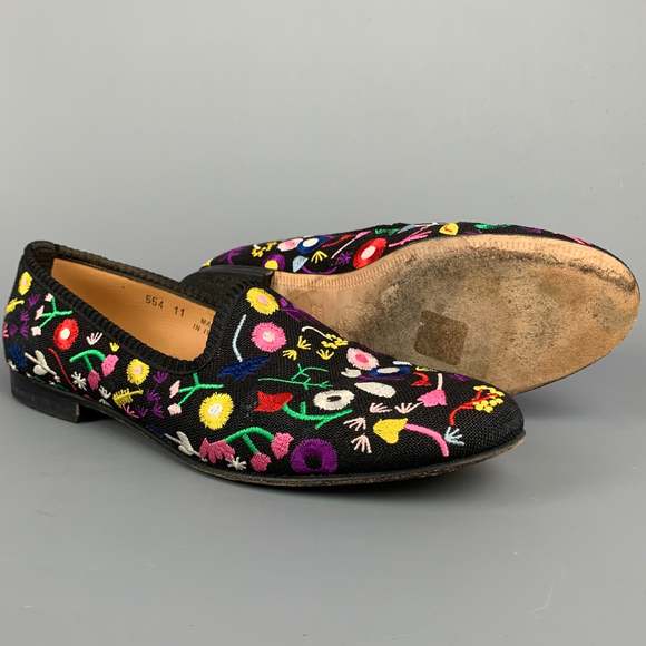 DEL TORO Multi-Color Canvas Embroidered Flats - Picture 3 of 8
